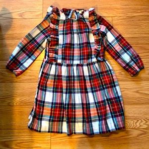 Crewcuts plaid dress- size 7